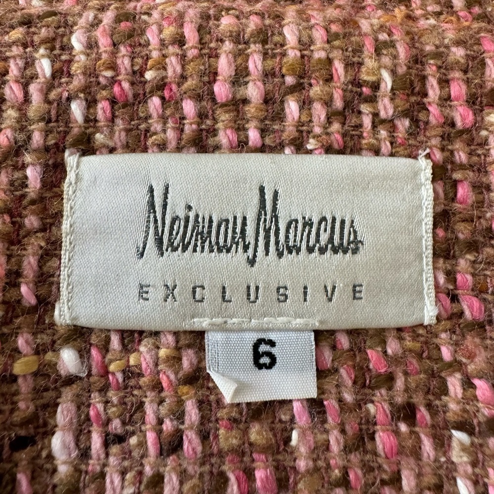 Neiman Marcus‎ VTG 90's Multicolored Tweed Flare Ruffle Blazer Women's Sz. 6 - Picture 10 of 12